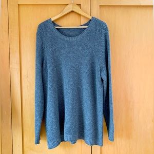 Super soft thermal stitch scoop neck sweater